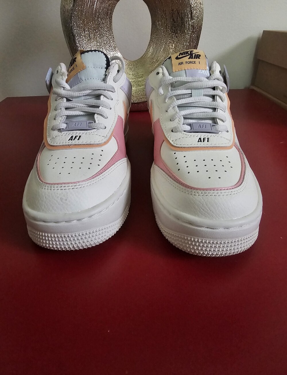 Nike Air Force 1 Low - White with Pink & Lavender Highlights
